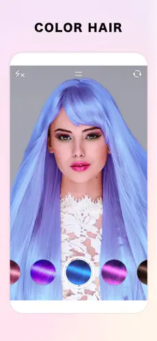 Zrzut ekranu 1 Fabby Look — Hair Color Editor iphone