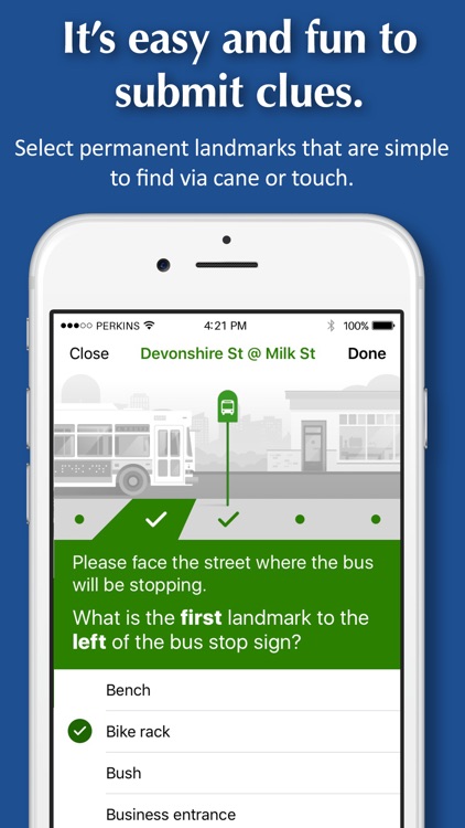 BlindWays: bus stop navigation