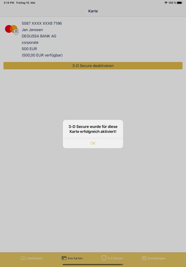 Degussa Bank My Card Manager Im App Store