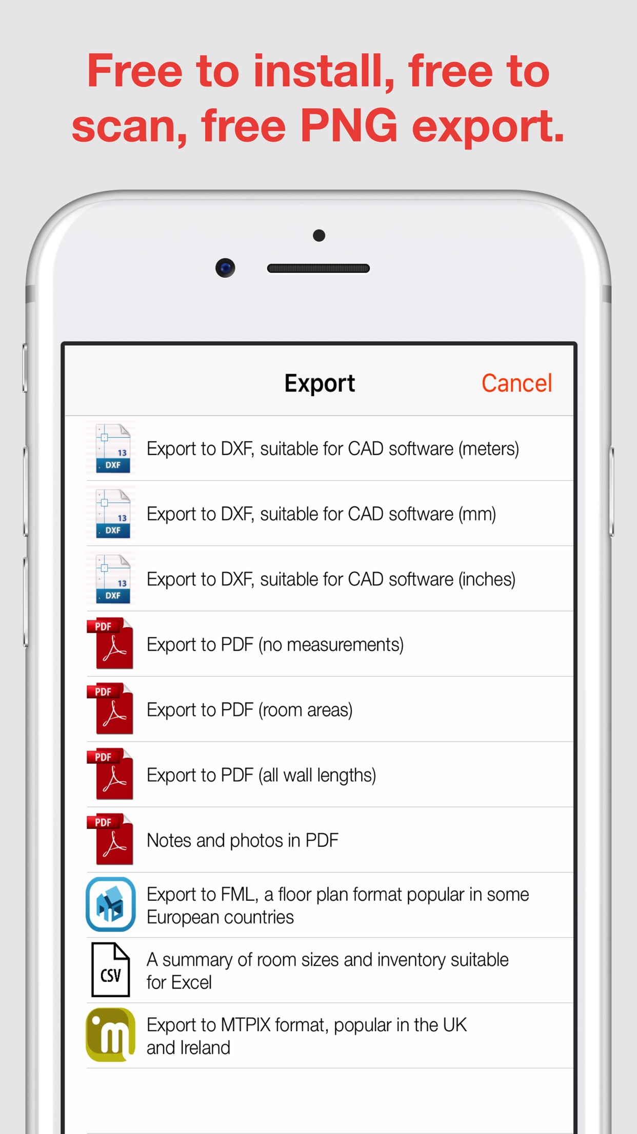 Screenshot do app RoomScan Pro