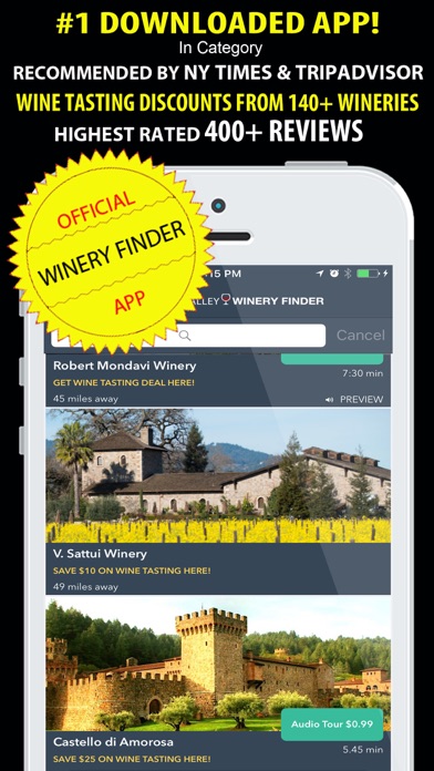 How to cancel & delete Napa Valley Winery Finder REAL from iphone & ipad 1