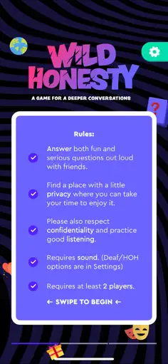 Wild Honesty: A Party Game for Deeper Conversations - Screenshot 1