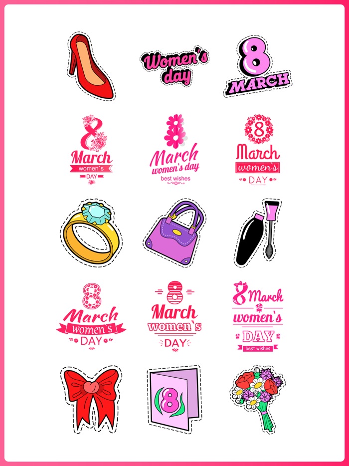 Womens Day Countdown Stickers