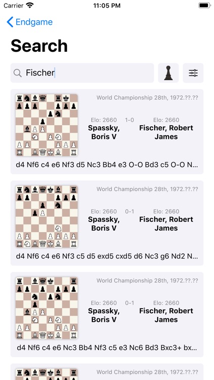 Endgame: Chess database