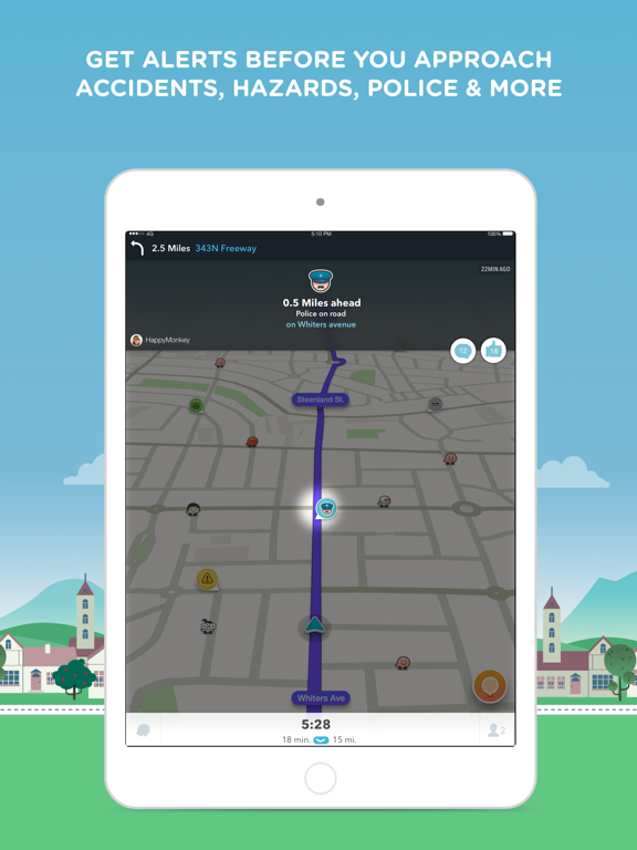 Waze - GPS, Maps & Social Traffic screenshot