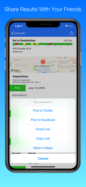 Dinesafe Toronto(圖5)-速報App