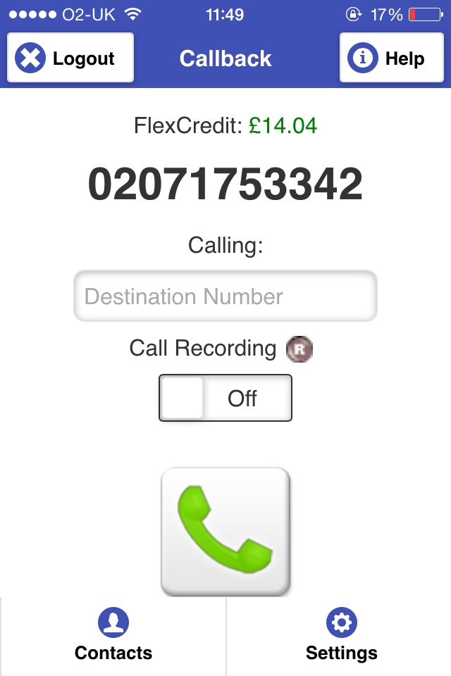 Flextel - Callback screenshot 2