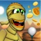 Jimmy the Mummy is taking a break from scaring tourist in the pyramid and just want to relax playing his favorite game, GOLF