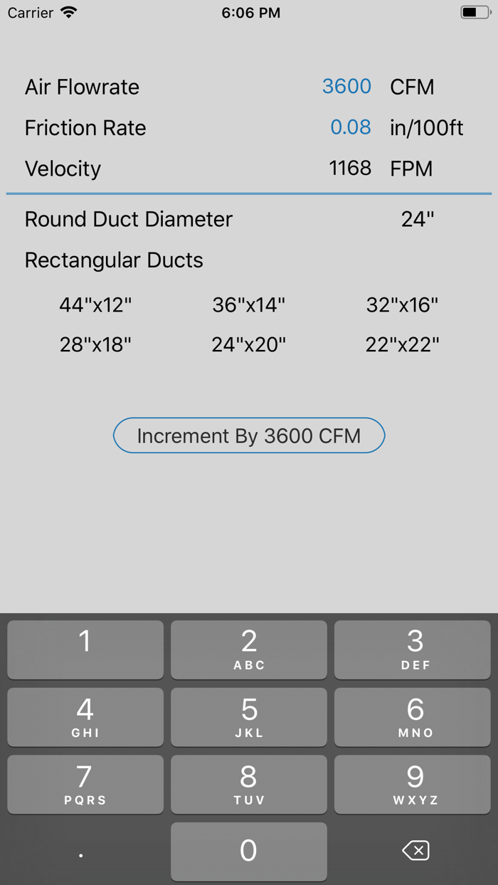 Ductulator Duct Sizing
