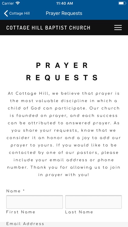 Cottage Hill Baptist Church By Touchpoint Software Inc
