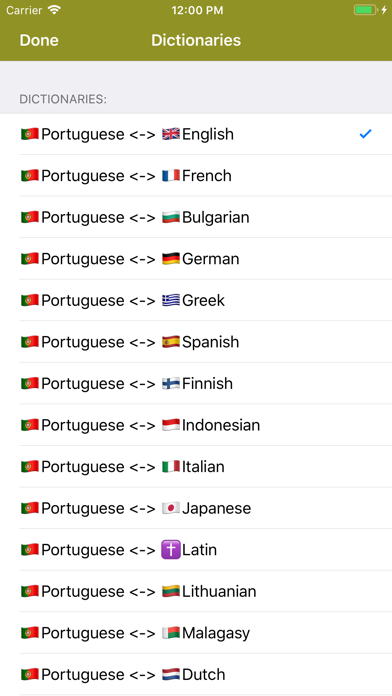 Quick Portuguese Dictionary screenshot 2