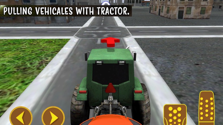 Chained Tractor Towing Car