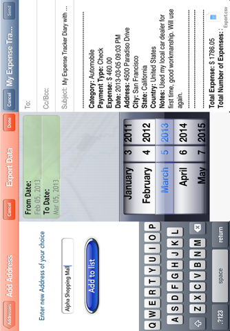 My Expense Tracker Diary & GPS screenshot 2