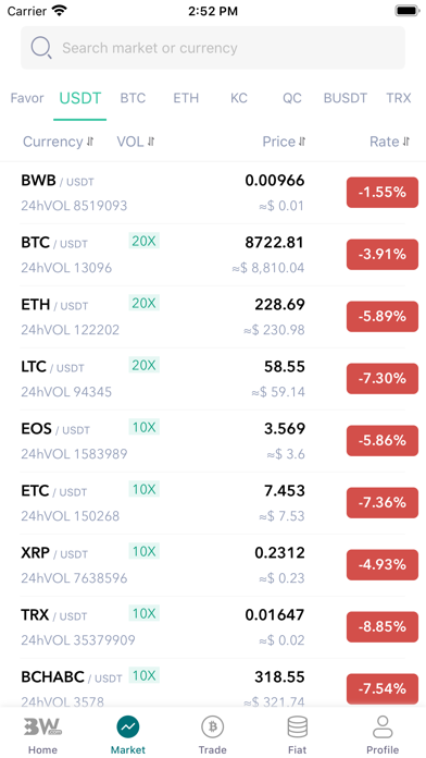 BW Exchange screenshot 2
