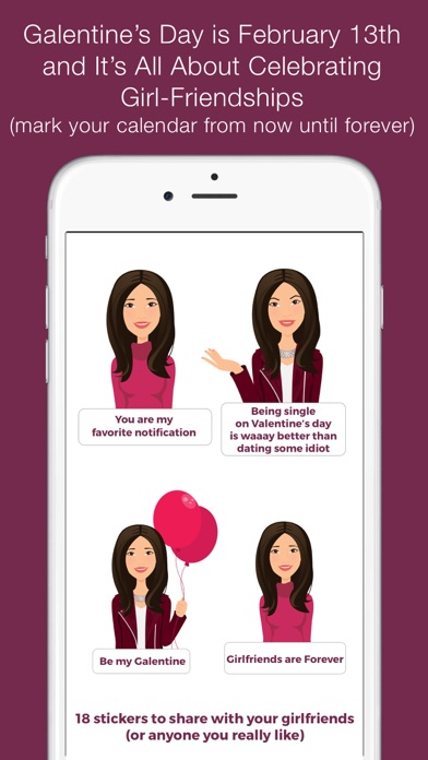 Screenshot #2 pour Galentine's Day stickers (D)