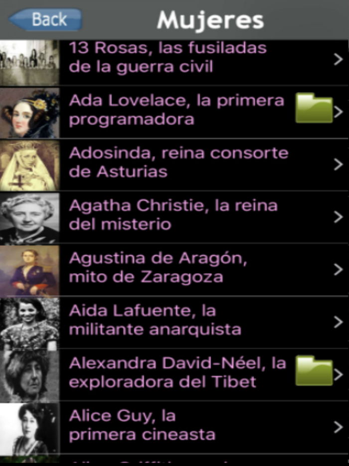 Mujeres de la Historia