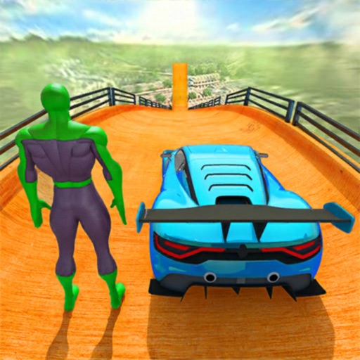 superhero car stunt game