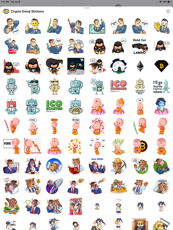 Screenshot #4 pour Crypto Emoji Stickers