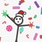 Sticky Stickman Loves candy, but he has a problem, he's got bubble gum all over his hands