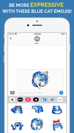 Blue Cat Emojis(圖4)-速報App