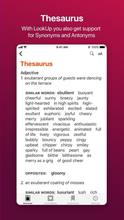 LookUp: English dictionary