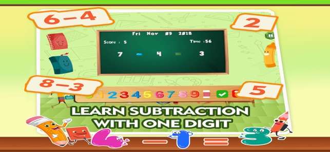 Learning Math Subtraction Game