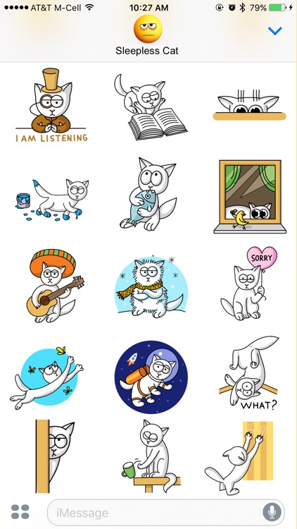 Sleepless Cat Stickers