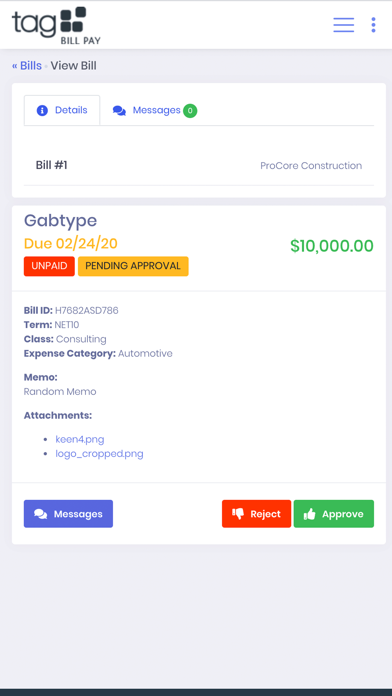TAG BillPay screenshot 2