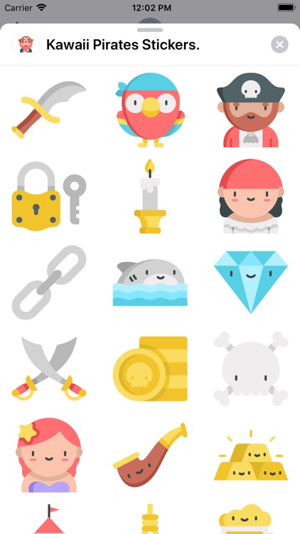 Kawaii Pirates Stickers.