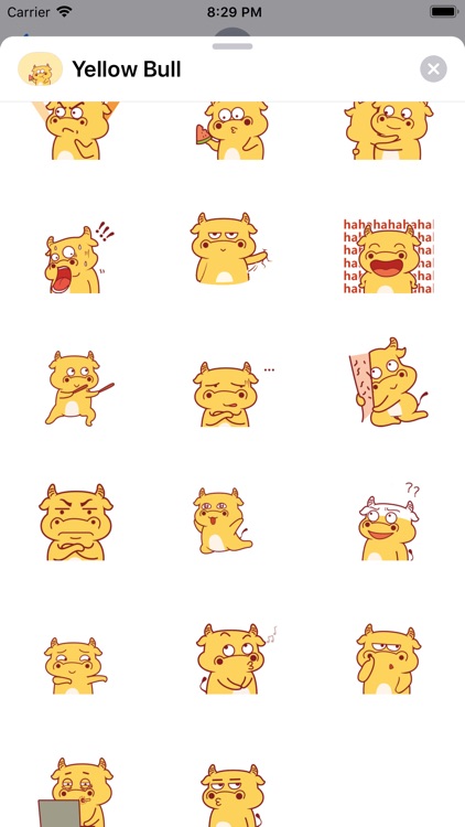 Yellow Bull Animated Stickers