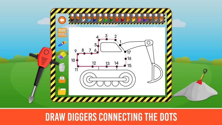 Diggers & Trucks Game For Kids