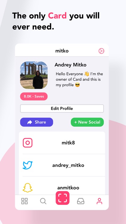 Card - Share Social Profiles screenshot-4