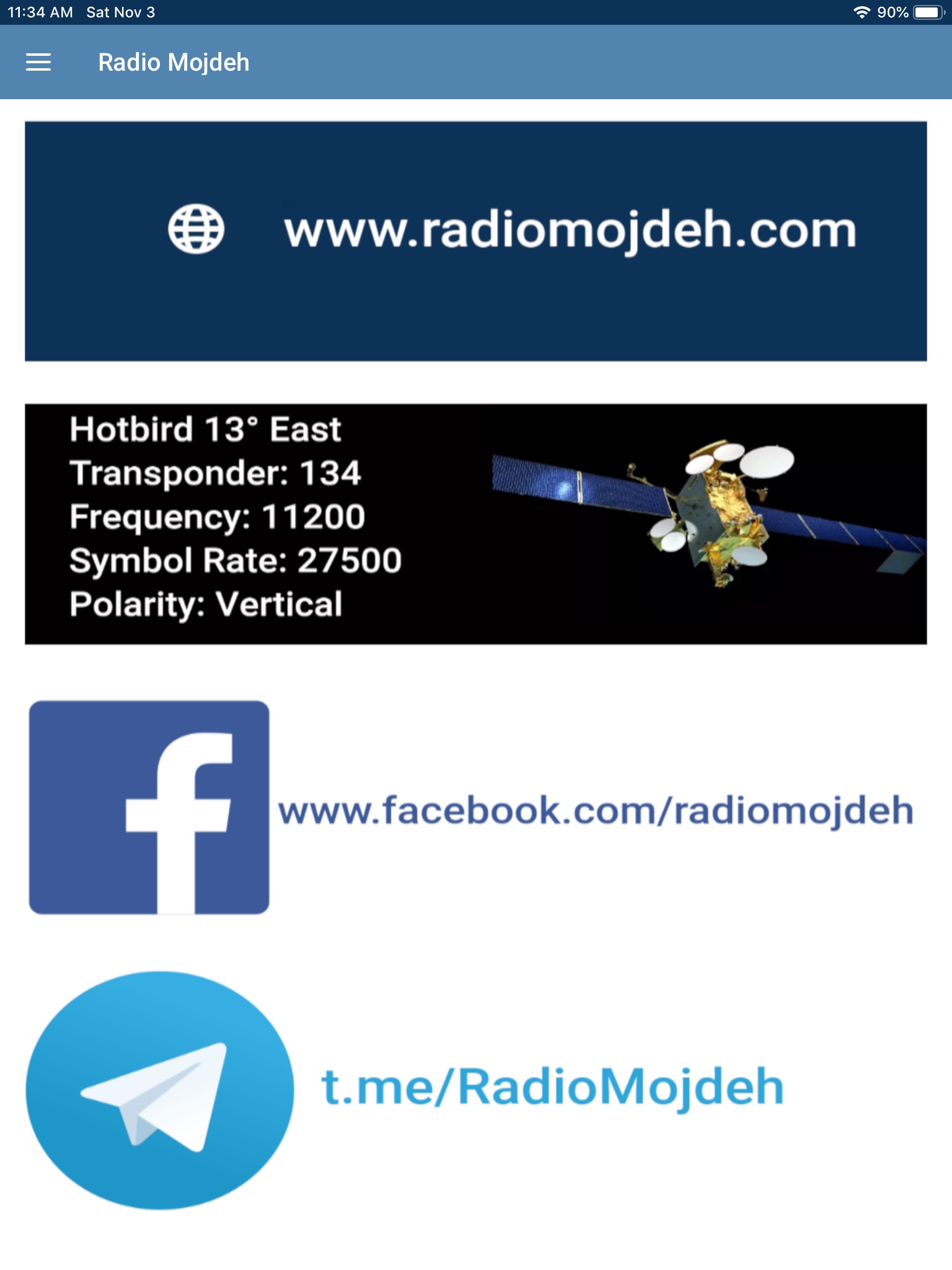 Radio Mojdeh screenshot 2