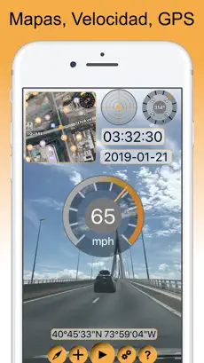 Screenshot 1 Coche Cámara: Grabar GPS,Mapas iphone