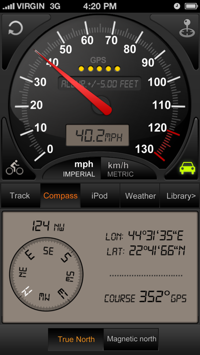 Speedometer GPS+ (Car speedometer, Bike cyclometer) Screenshot 2