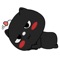Expression bag of little black cat