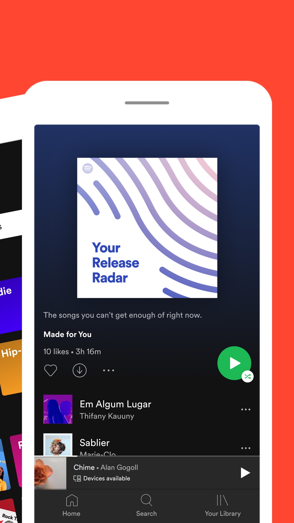 Screenshot do app Spotify - Música e Podcasts