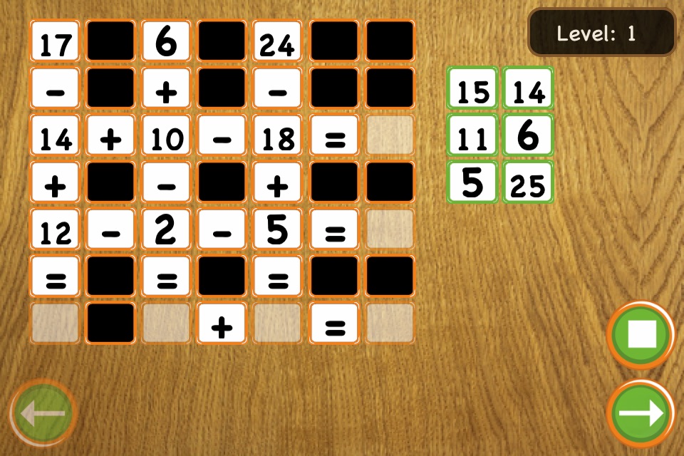 Math Crossword Puzzle screenshot 2