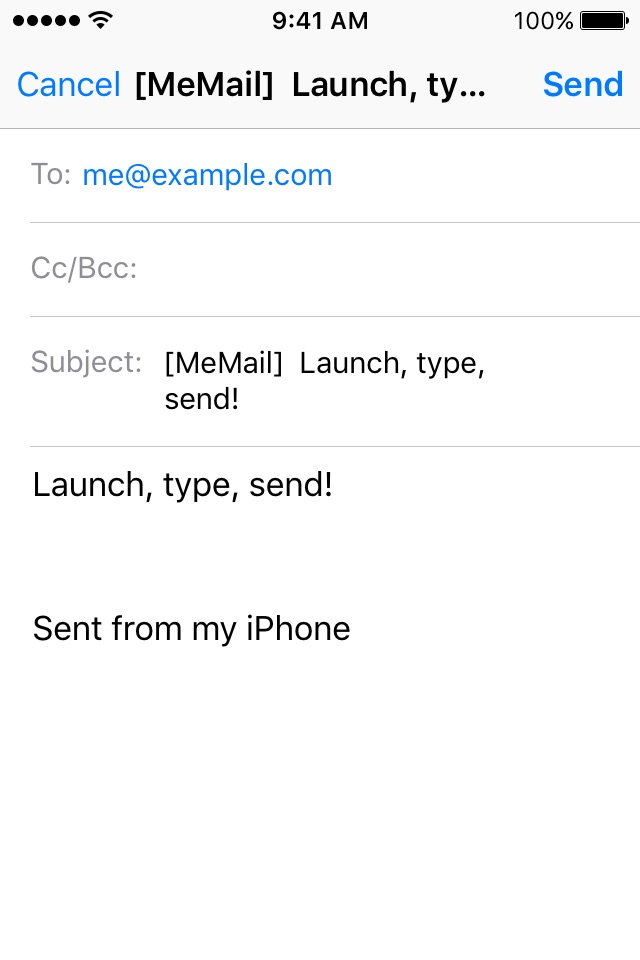 MeMail - Email yourself fast! screenshot 4