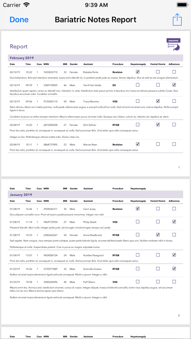 Bariatric Notes Screenshot 2