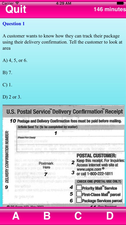 Test Review Postal Exam screenshot-0