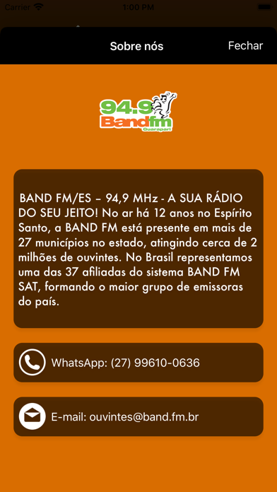RÁDIO BAND FM screenshot 4