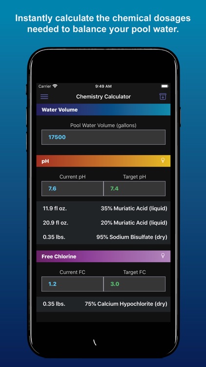 Pool Water Calculator