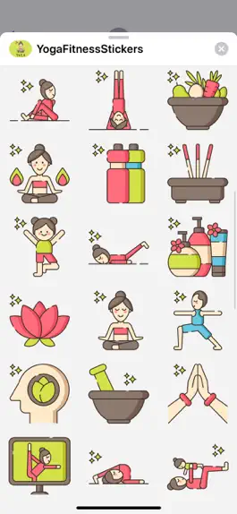 Game screenshot Yoga & Fitness Stickers hack