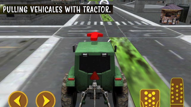 Chained Tractor Towing Car