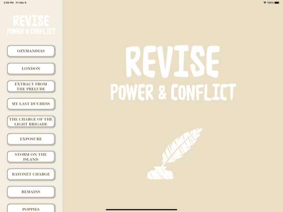 Screenshot #4 pour Revise Power & Conflict Poetry