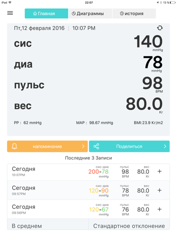 Скриншот из SmartBP - Smart Blood Pressure