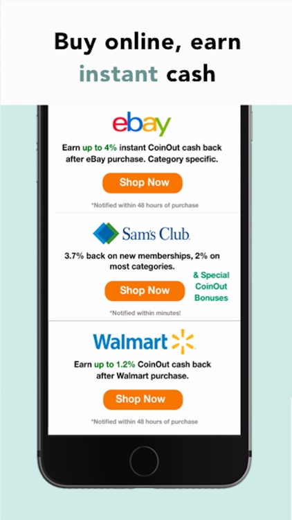 CoinOut - Cash Back Anywhere