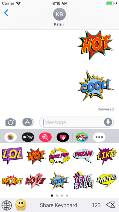 SlangMOJI - Comic Text Emojis screenshot 4