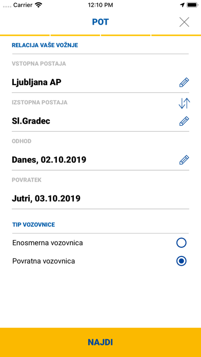 Nomago Slovenija screenshot 2